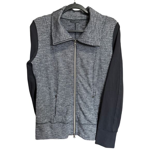 Lululemon Daily Yoga Jacket Full Zip Loose Fit Two Tone Gray Heather Size 8 - Picture 1 of 9